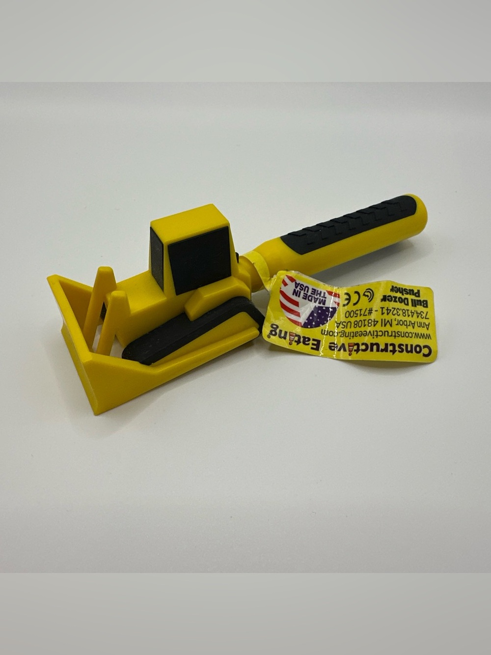 Constructive Eating Bull Dozer Pusher Replacement Utensils for Kids and Toddlers
